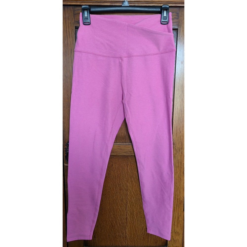 Beyond Yoga Spacedye Crossover High Waisted Leggings Pink Medium Ankle Length